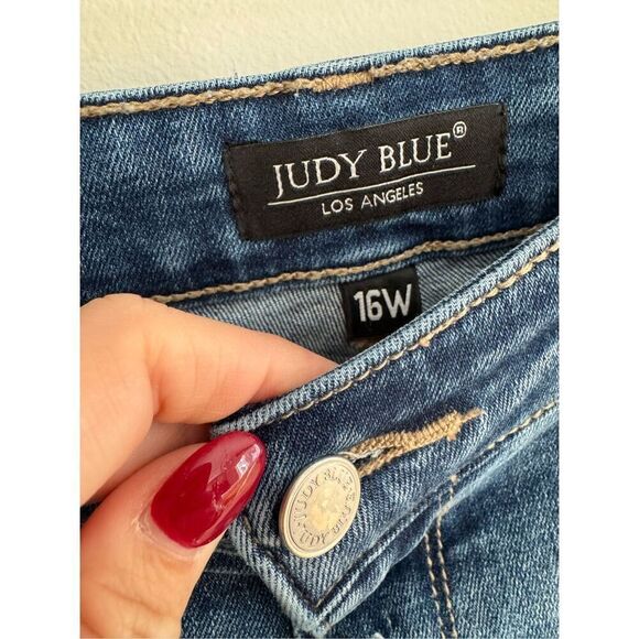 Judy Blue Relaxed Fit Straight Destroyed Jeans, Women’s Size 16 W - Picture 8 of 11